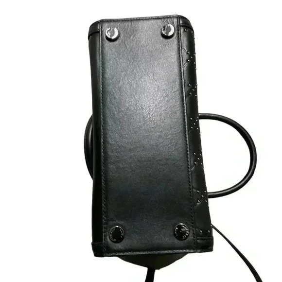 MICHAEL KORS SELMA MICRO STUD QUILTED BLACK LEATHER CROSSBODY TOTE SHOULDER BAG - Picture 3 of 6